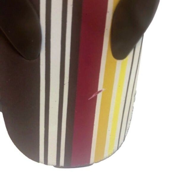 Quicksilver Flip Flop Sandals Womens 7-8 Boho Summer Beach Striped Swim Sand - Picture 6 of 8